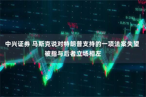 中兴证券 马斯克说对特朗普支持的一项法案失望 被指与后者立场相左